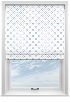 Huaraz Velvet, Mid Blue - Roman Blind